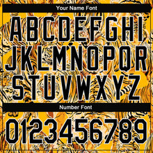 Load image into Gallery viewer, Custom Stitched Gold Black-White 3D Pattern Design Tiger Sports Pullover Sweatshirt Hoodie