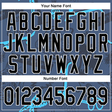 Load image into Gallery viewer, Custom Stitched Navy Black-White 3D Pattern Design Tiger And Hawaii Palm Tree Sports Pullover Sweatshirt Hoodie