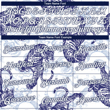 Load image into Gallery viewer, Custom Stitched White Navy 3D Pattern Design Tiger Sports Pullover Sweatshirt Hoodie