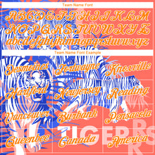 Load image into Gallery viewer, Custom Stitched Medium Pink Bay Orange-White 3D Pattern Design Tiger Sports Pullover Sweatshirt Hoodie