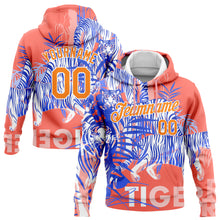 Load image into Gallery viewer, Custom Stitched Medium Pink Bay Orange-White 3D Pattern Design Tiger Sports Pullover Sweatshirt Hoodie