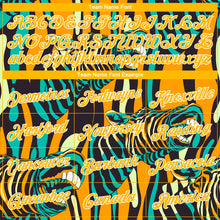 Load image into Gallery viewer, Custom Stitched Gold-White 3D Pattern Design Zebra Sports Pullover Sweatshirt Hoodie