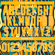 Load image into Gallery viewer, Custom Stitched Gold-White 3D Pattern Design Zebra Sports Pullover Sweatshirt Hoodie