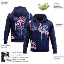 Load image into Gallery viewer, Custom Stitched Navy-White 3D Pattern Design Flamingo Sports Pullover Sweatshirt Hoodie