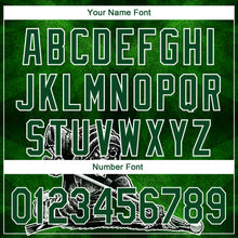 Load image into Gallery viewer, Custom Green White 3D Pattern Design A Skeleton Playing Billiards While Drinking A Beer Authentic Baseball Jersey