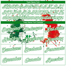 Load image into Gallery viewer, Custom White Grass Green-Red 3D Mexican Flag Splashes Performance T-Shirt
