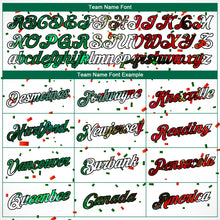 Load image into Gallery viewer, Custom White Mexican Flag Red Kelly Green-Black 3D Performance T-Shirt