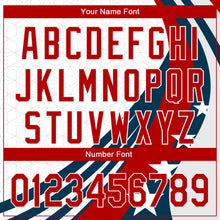 Load image into Gallery viewer, Custom White Red 3D American Flag Authentic Baseball Jersey