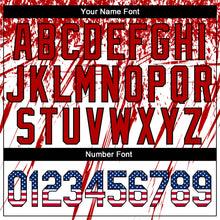 Load image into Gallery viewer, Custom White USA Flag Royal Red-Black 3D Authentic Baseball Jersey