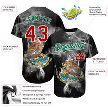 Load image into Gallery viewer, Custom Black Red Kelly Green 3D Mexico Authentic Baseball Jersey