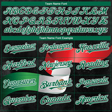 Load image into Gallery viewer, Custom Black Red Kelly Green 3D Mexican Flag Authentic Baseball Jersey
