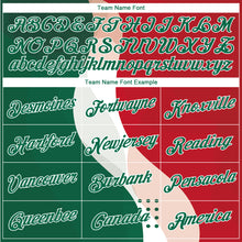 Load image into Gallery viewer, Custom Red White-Kelly Green 3D Mexico Authentic Basketball Jersey