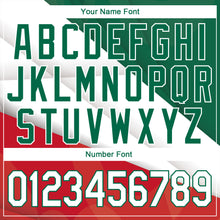 Load image into Gallery viewer, Custom Kelly Green White-Red 3D Mexico Authentic Basketball Jersey