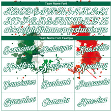 Load image into Gallery viewer, Custom White Kelly Green-Red 3D Mexican Flag Splashes Authentic Basketball Jersey