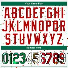 Load image into Gallery viewer, Custom White Mexican Flag Red-Kelly Green-Black 3D Authentic Basketball Jersey