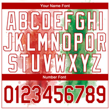 Load image into Gallery viewer, Custom Kelly Green Red-White 3D Mexico Watercolored Splashes Grunge Design Authentic Basketball Jersey