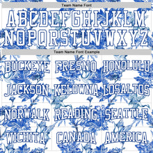 Load image into Gallery viewer, Custom Stitched White Royal 3D Pattern Design Heron And Flower Sports Pullover Sweatshirt Hoodie