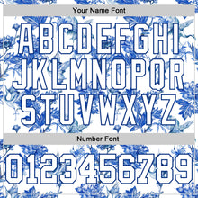 Load image into Gallery viewer, Custom Stitched White Royal 3D Pattern Design Heron And Flower Sports Pullover Sweatshirt Hoodie