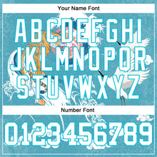 Load image into Gallery viewer, Custom Stitched Lakes Blue White 3D Pattern Design Crane And Tiger Sports Pullover Sweatshirt Hoodie