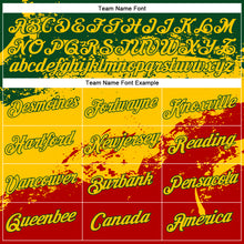 Load image into Gallery viewer, Custom Green Yellow-Red 3D Pattern Design Black History Month Performance T-Shirt