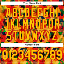 Load image into Gallery viewer, Custom Black Yellow-Red 3D Pattern Design Black History Month Performance T-Shirt