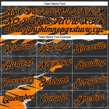 Load image into Gallery viewer, Custom Stitched Black Bay Orange 3D Pattern Design Torn Paper Style Sports Pullover Sweatshirt Hoodie