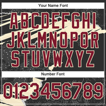 Load image into Gallery viewer, Custom Stitched Black Crimson-Cream 3D Pattern Design Torn Paper Style Sports Pullover Sweatshirt Hoodie