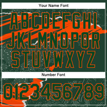 Load image into Gallery viewer, Custom Stitched Green Orange 3D Pattern Design Torn Paper Style Sports Pullover Sweatshirt Hoodie