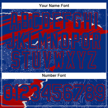 Load image into Gallery viewer, Custom Stitched Royal Red 3D Pattern Design Torn Paper Style Sports Pullover Sweatshirt Hoodie