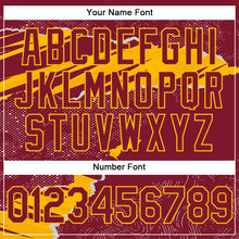 Load image into Gallery viewer, Custom Stitched Crimson Gold 3D Pattern Design Torn Paper Style Sports Pullover Sweatshirt Hoodie