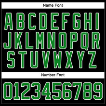 Load image into Gallery viewer, Custom Black Grass Green-White Christmas Santa Claus 3D Hockey Lace Neck Jersey