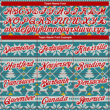 Load image into Gallery viewer, Custom Stitched Teal Red-White Christmas 3D Sports Pullover Sweatshirt Hoodie