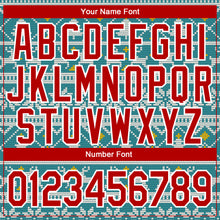 Load image into Gallery viewer, Custom Stitched Teal Red-White Christmas 3D Sports Pullover Sweatshirt Hoodie