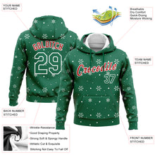 Load image into Gallery viewer, Custom Stitched Kelly Green Red-White Christmas 3D Sports Pullover Sweatshirt Hoodie