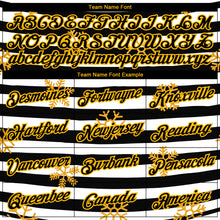 Load image into Gallery viewer, Custom Stitched Black Gold-White Christmas Gold Snowflakes 3D Sports Pullover Sweatshirt Hoodie