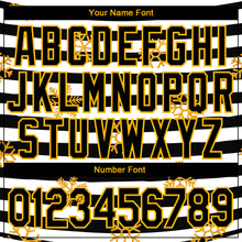 Load image into Gallery viewer, Custom Stitched Black Gold-White Christmas Gold Snowflakes 3D Sports Pullover Sweatshirt Hoodie