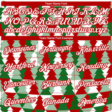 Load image into Gallery viewer, Custom Stitched Kelly Green White-Red Christmas Tree 3D Sports Pullover Sweatshirt Hoodie