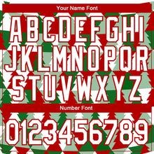 Load image into Gallery viewer, Custom Stitched Kelly Green White-Red Christmas Tree 3D Sports Pullover Sweatshirt Hoodie