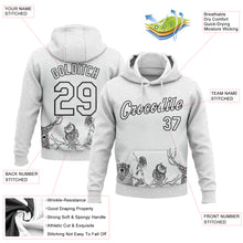 Load image into Gallery viewer, Custom Stitched White Black Merry Christmas Animals In Winter 3D Sports Pullover Sweatshirt Hoodie