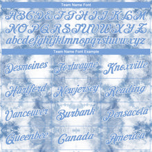 Load image into Gallery viewer, Custom Stitched Tie Dye Light Blue-White 3D Watercolor Sports Pullover Sweatshirt Hoodie