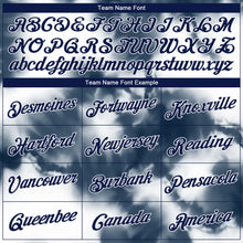 Load image into Gallery viewer, Custom Stitched Tie Dye Navy-White 3D Abstract Shibori Style Sports Pullover Sweatshirt Hoodie