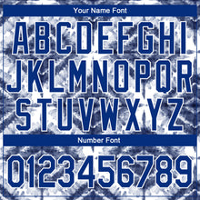 Load image into Gallery viewer, Custom Stitched Tie Dye Royal-White 3D Watercolor Shibori Style Sports Pullover Sweatshirt Hoodie