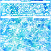 Load image into Gallery viewer, Custom Stitched Tie Dye White-Sky Blue 3D Abstract Style Sports Pullover Sweatshirt Hoodie