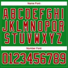 Load image into Gallery viewer, Custom Grass Green Red-White Christmas Reindeer 3D Hockey Lace Neck Jersey