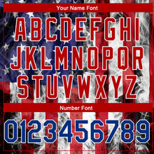 Load image into Gallery viewer, Custom White Royal-Red 3D American Flag Fashion Authentic Basketball Jersey