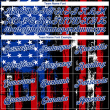 Load image into Gallery viewer, Custom Black Red-Royal 3D American Flag Fashion Authentic Basketball Jersey