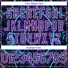 Load image into Gallery viewer, Custom Purple White 3D Pattern Design Magic Mushrooms Over Sacred Geometry Psychedelic Hallucination Authentic Basketball Jersey