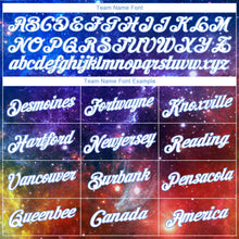 Load image into Gallery viewer, Custom Galactic White-Light Blue 3D Authentic Basketball Jersey