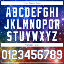 Load image into Gallery viewer, Custom Galactic White-Light Blue 3D Authentic Basketball Jersey