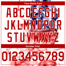 Load image into Gallery viewer, Custom White Red 3D American Flag Fashion Authentic Basketball Jersey